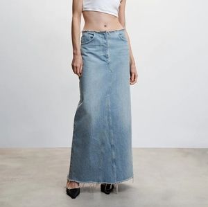 Mango maxi denim skirt